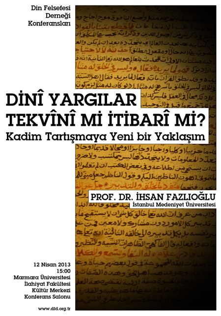 İhsan Fazlıoğlu: Ar Religious Judgements Innate or Accidntal?