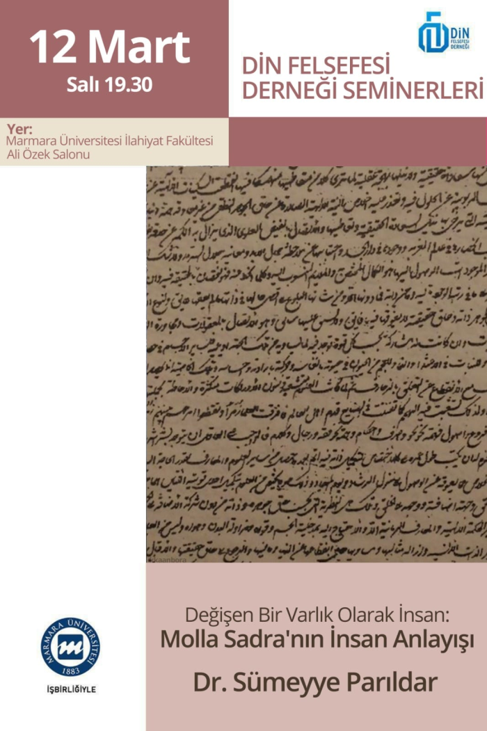 Sümeyye Parıldar: Değişen Bir Varlık Olarak İnsan: Molla Sadra'nın İnsan Anlayışı